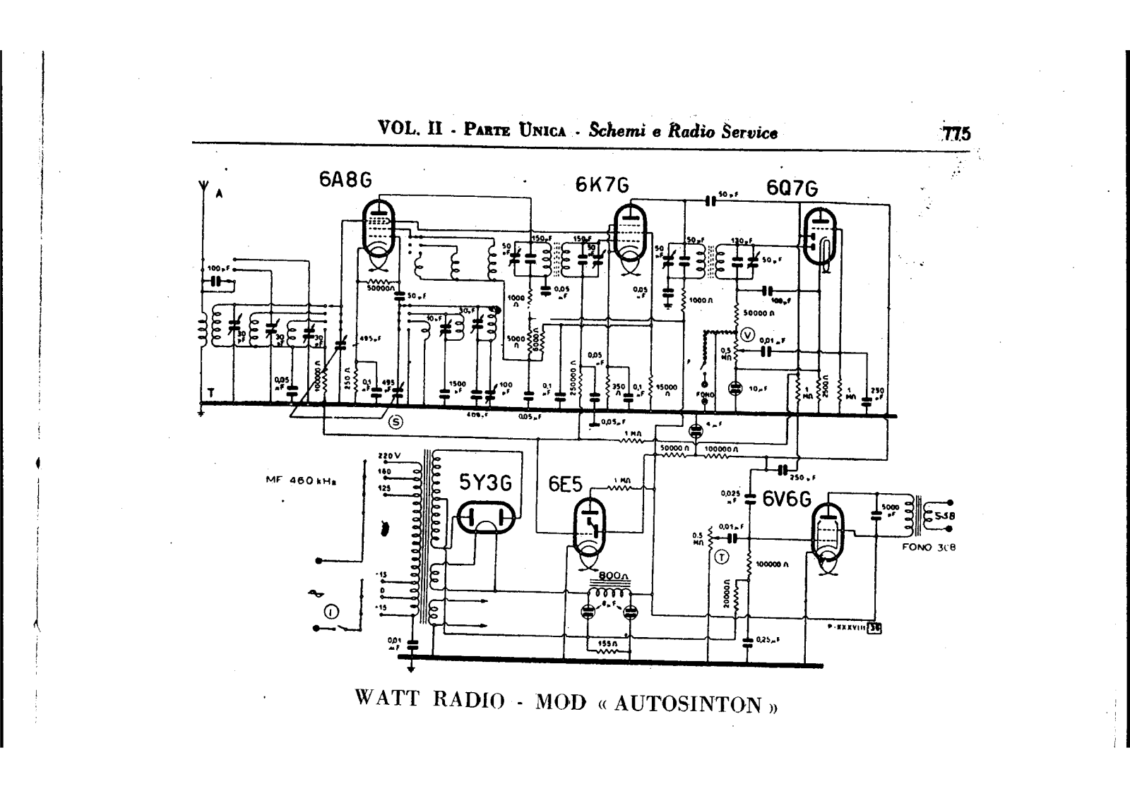 Watt Radio autosinton schematic