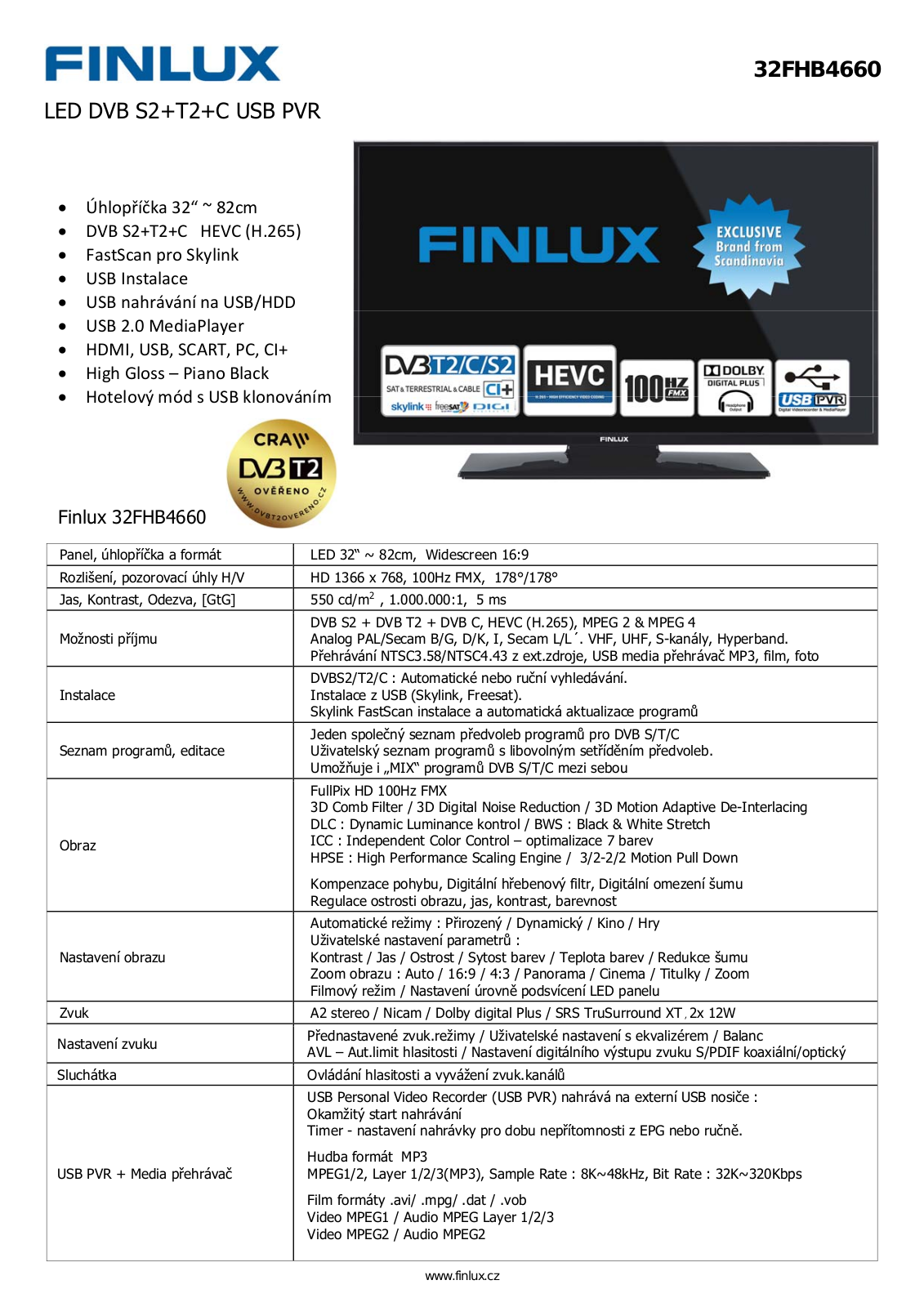 Finlux 32FHB4660 User Manual