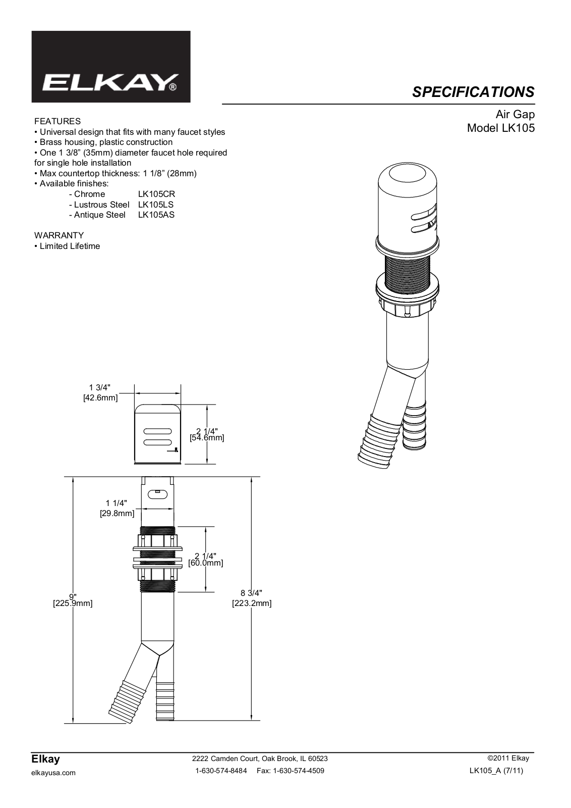 Elkay ELK3442 Specifications - ManualMachine.com