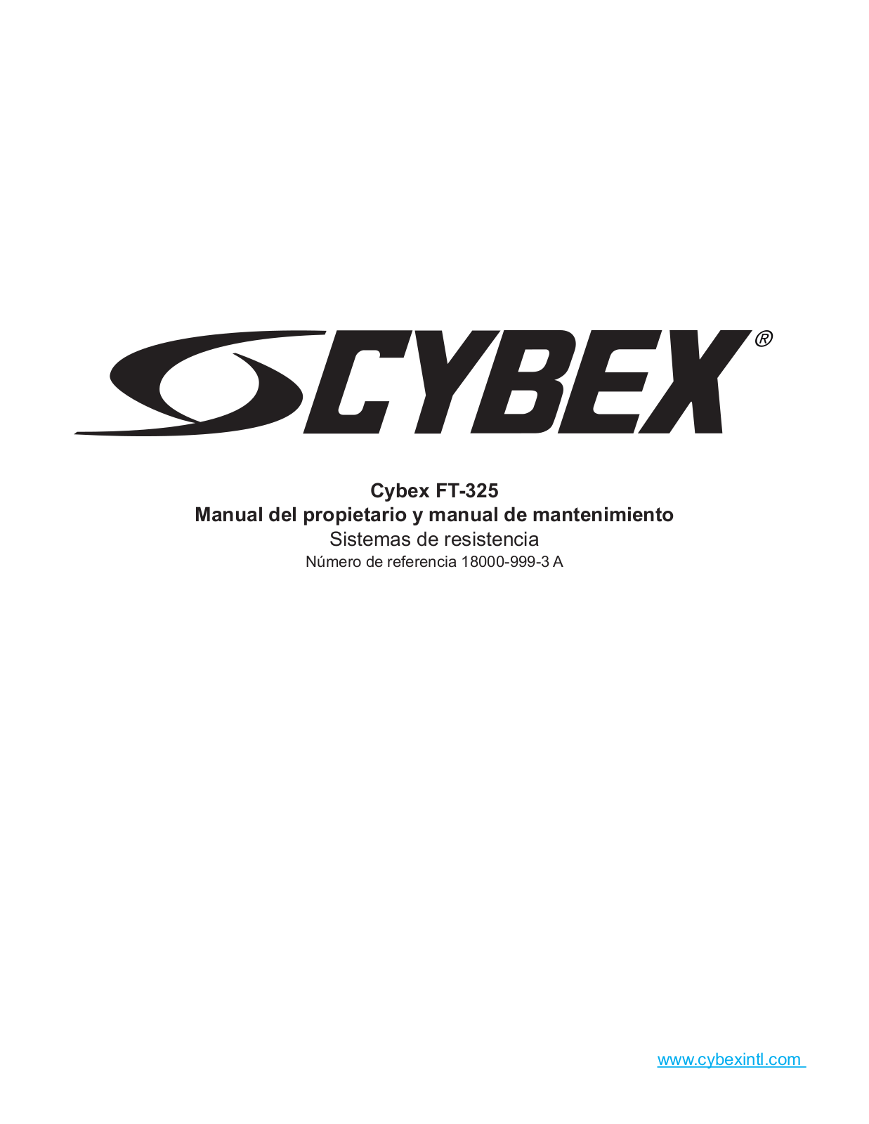 Cybex FT-325 Owner’s Manual