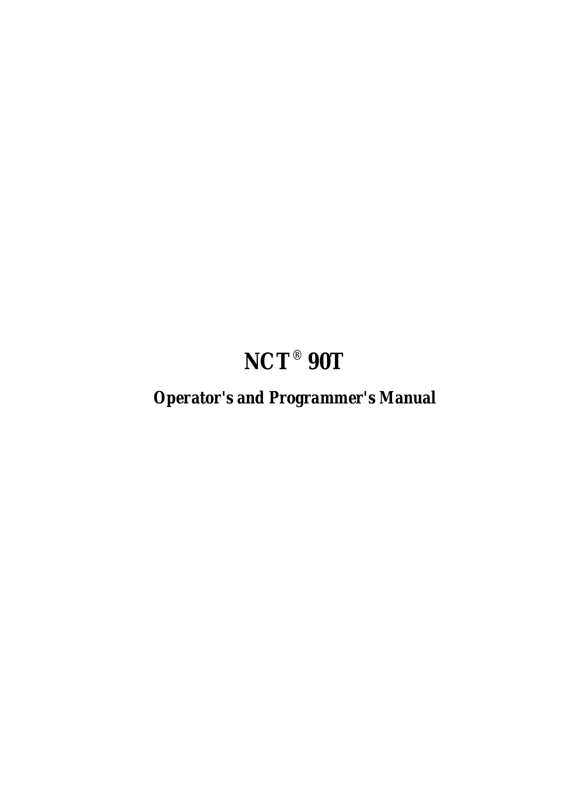 nct 90T User Manual