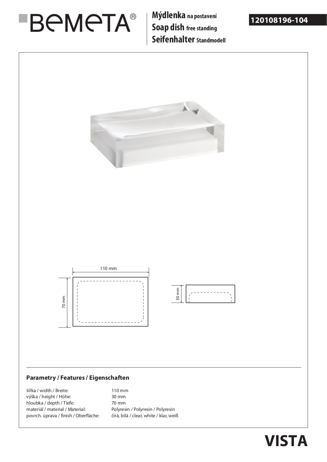 Bemeta Vista 120108196-104 User guide