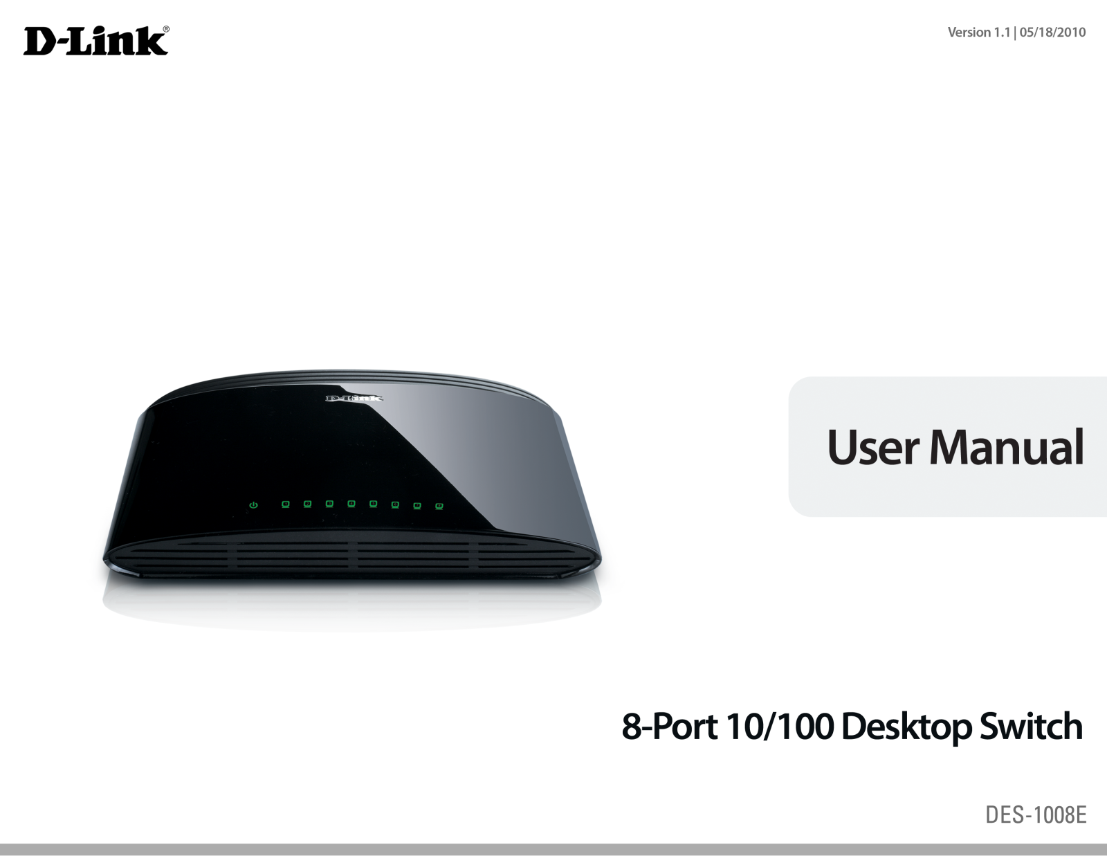 D-Link DES-1008E User Manual