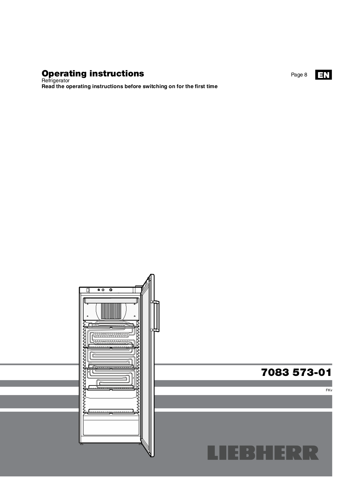 Liebherr FKv 2613, FKv 3613, FKv 4113 Operating instructions