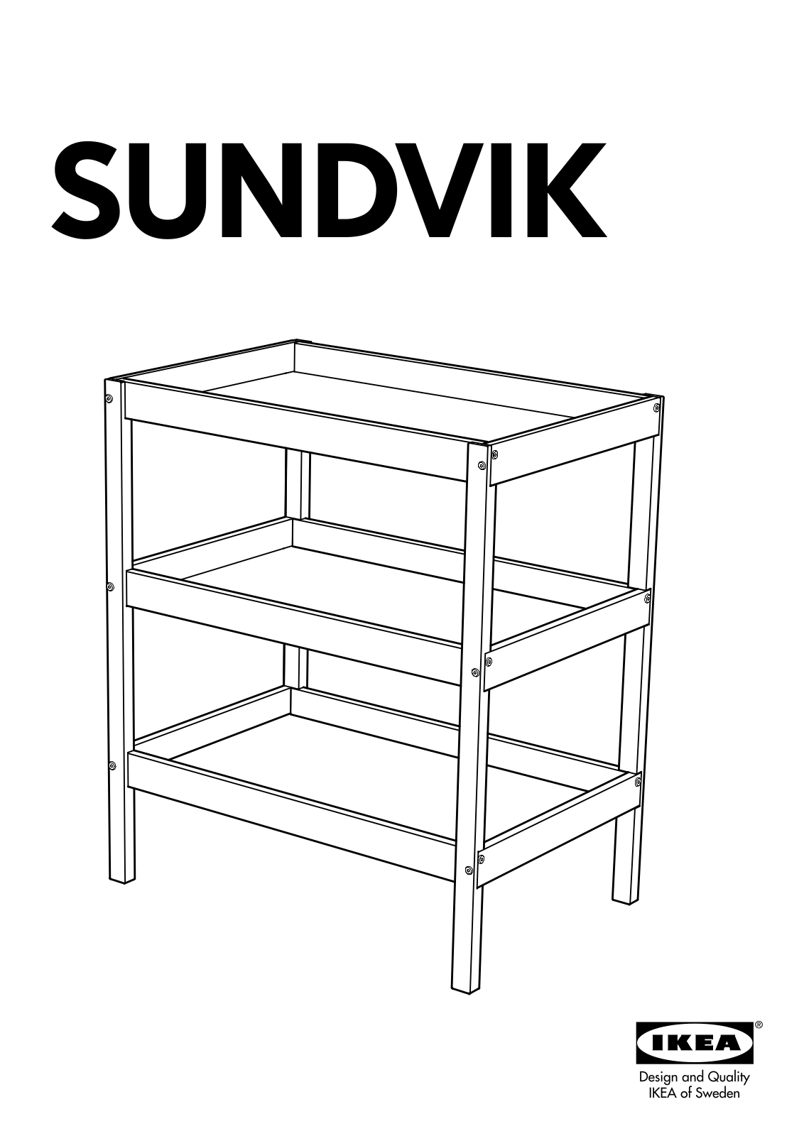 IKEA SUNDVIK Changing table User Manual