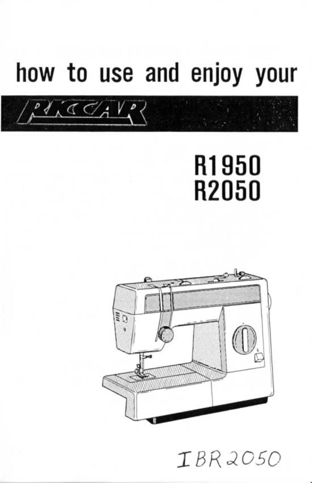 RICCAR R2050 Owner's Manual