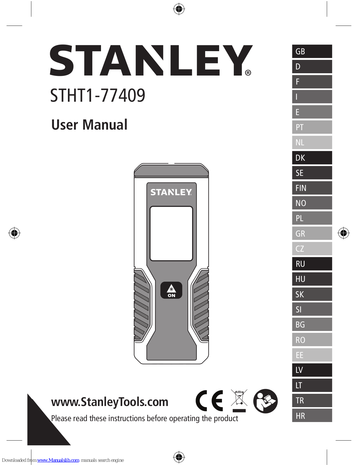 Stanley STHT1-77409 User Manual