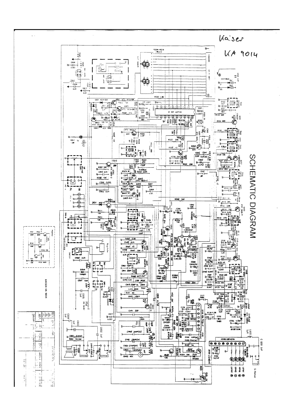 Kaiser KA 9014 Schematic