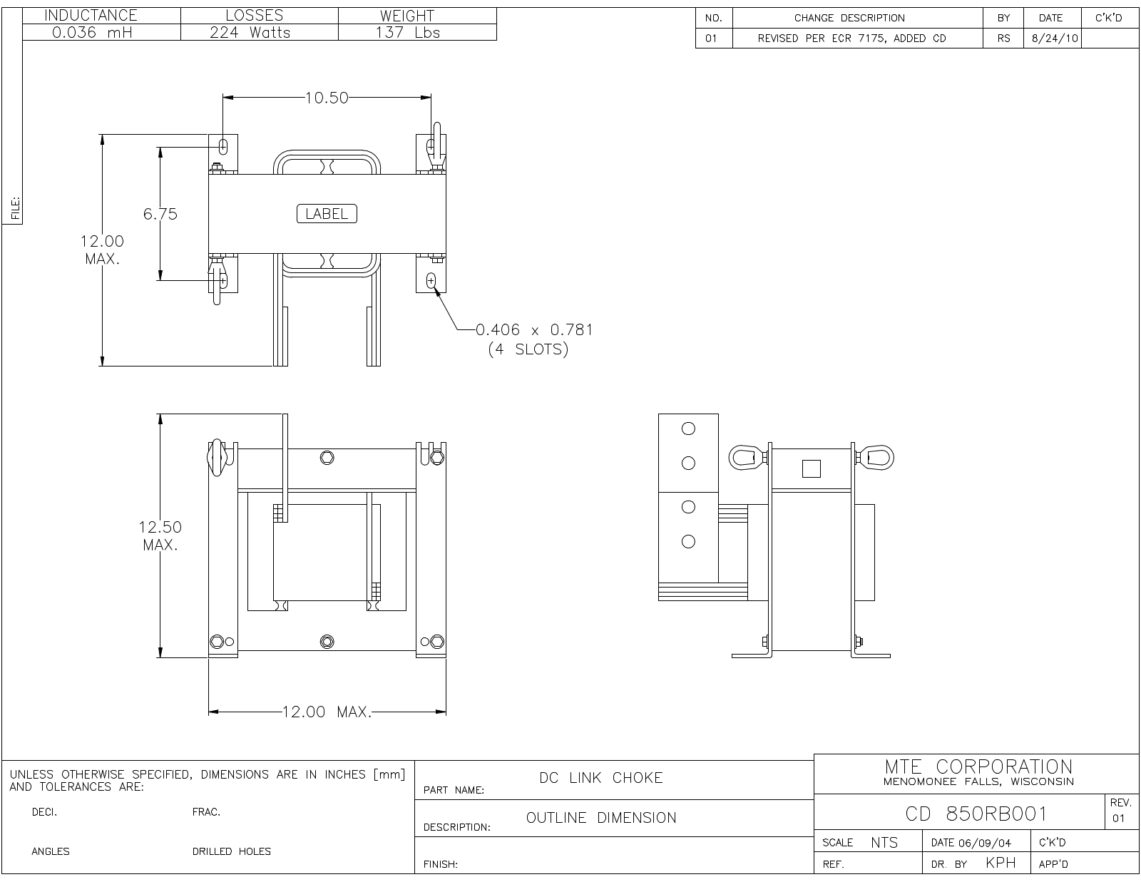 MTE CD 850RB001 CAD Drawings