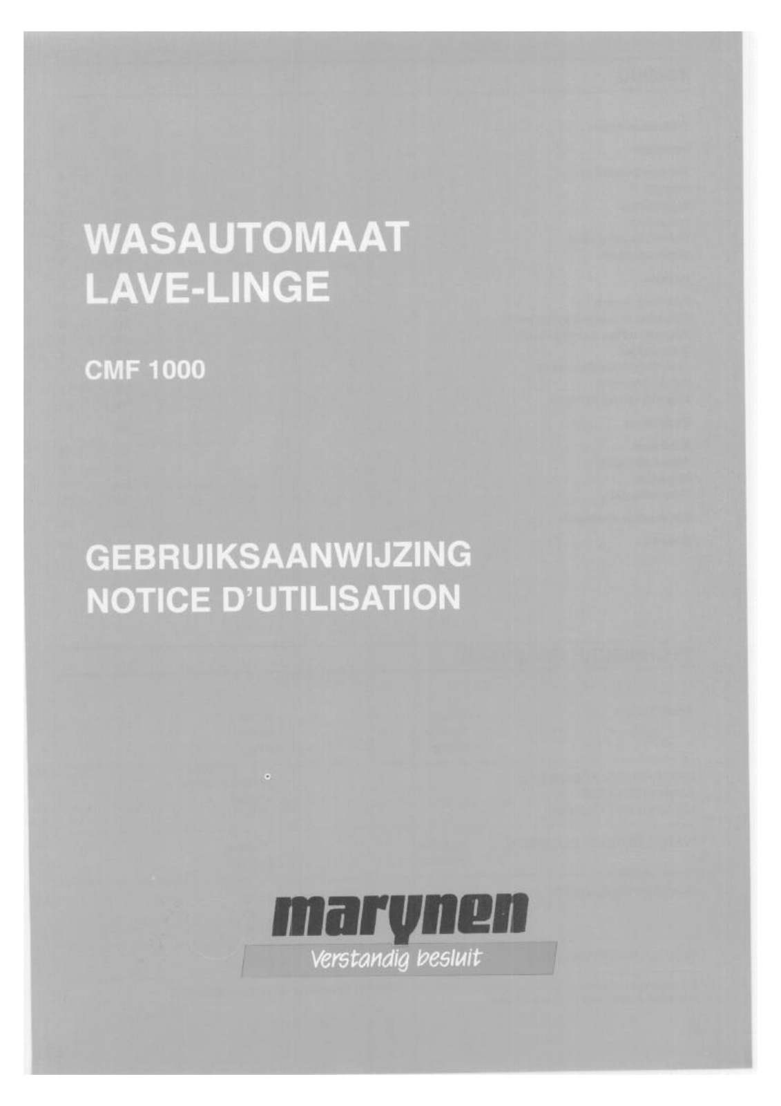 MARYNEN CMF1000 User Manual