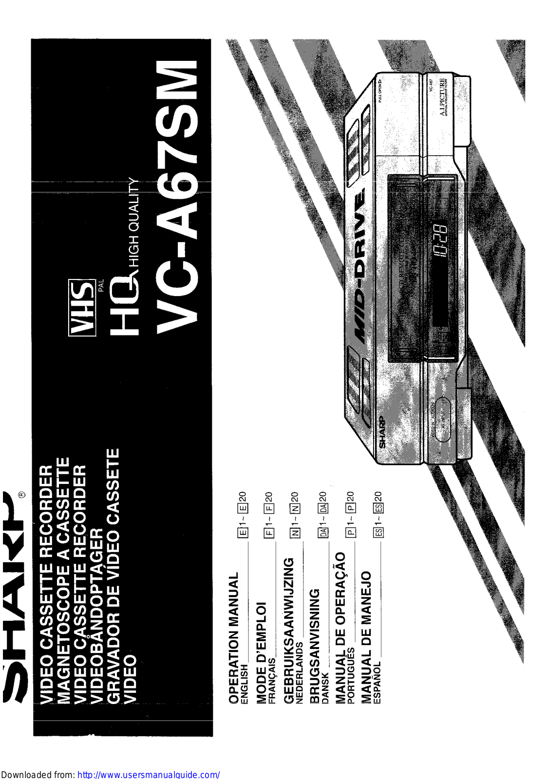 SHARP VC-A67SM User Manual