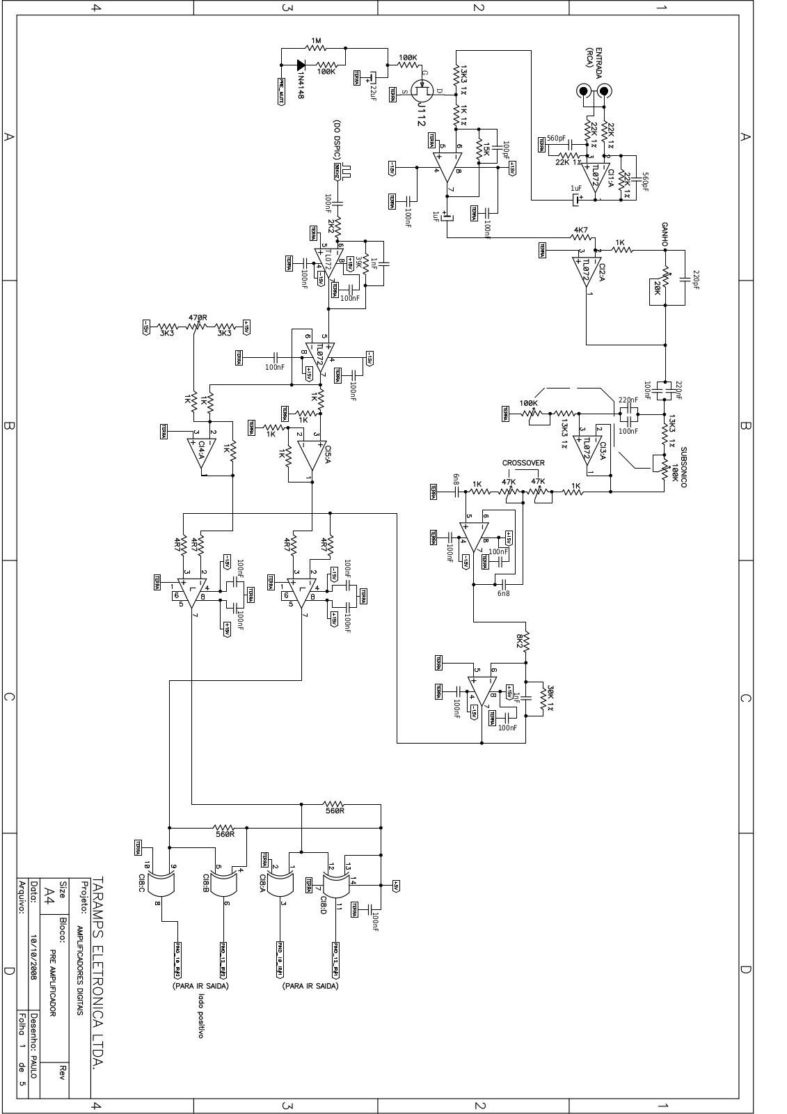 TARAMPS T14200 Schematic