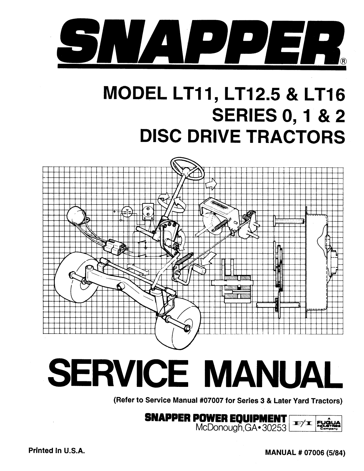 Snapper LT-125, T16 User Manual