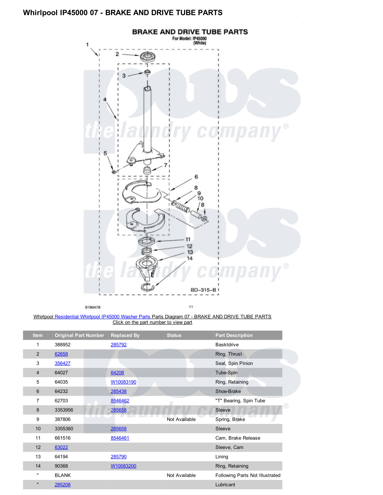 Whirlpool IP45000 Parts Diagram