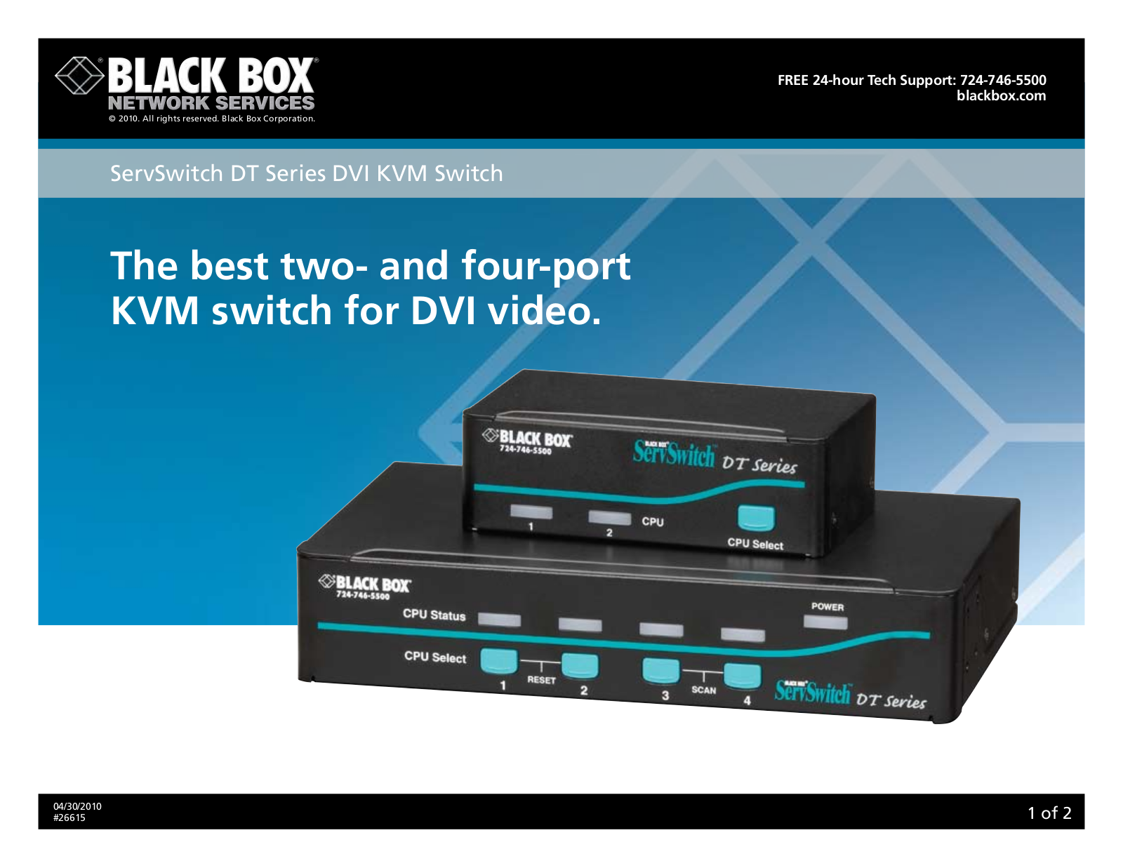 Black Box KV9504A, KV9502A, 26615 User Manual