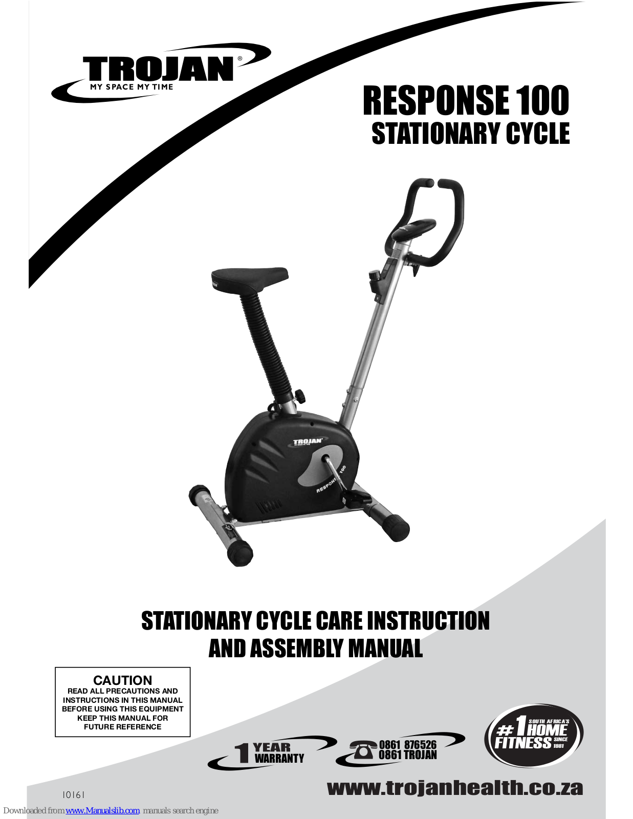 Trojan RESPONSE 100 Care Instructions And Assembly Manual