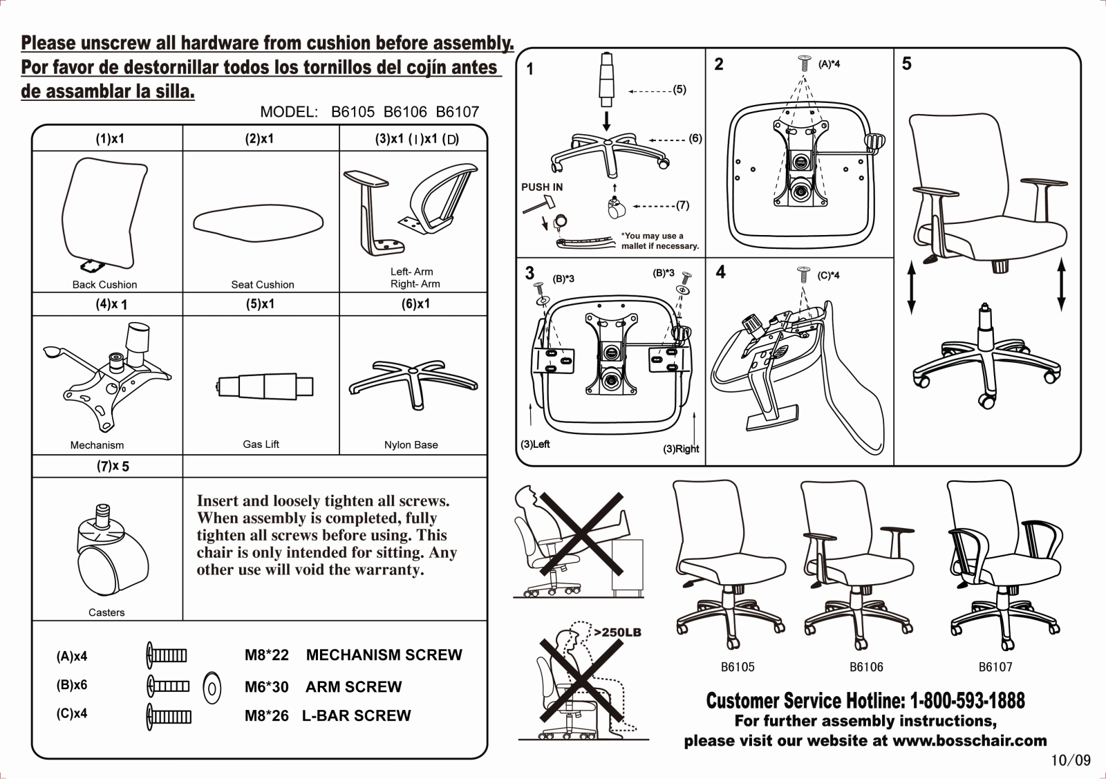 Boss B6105 Assembly Guide - ManualMachine.com