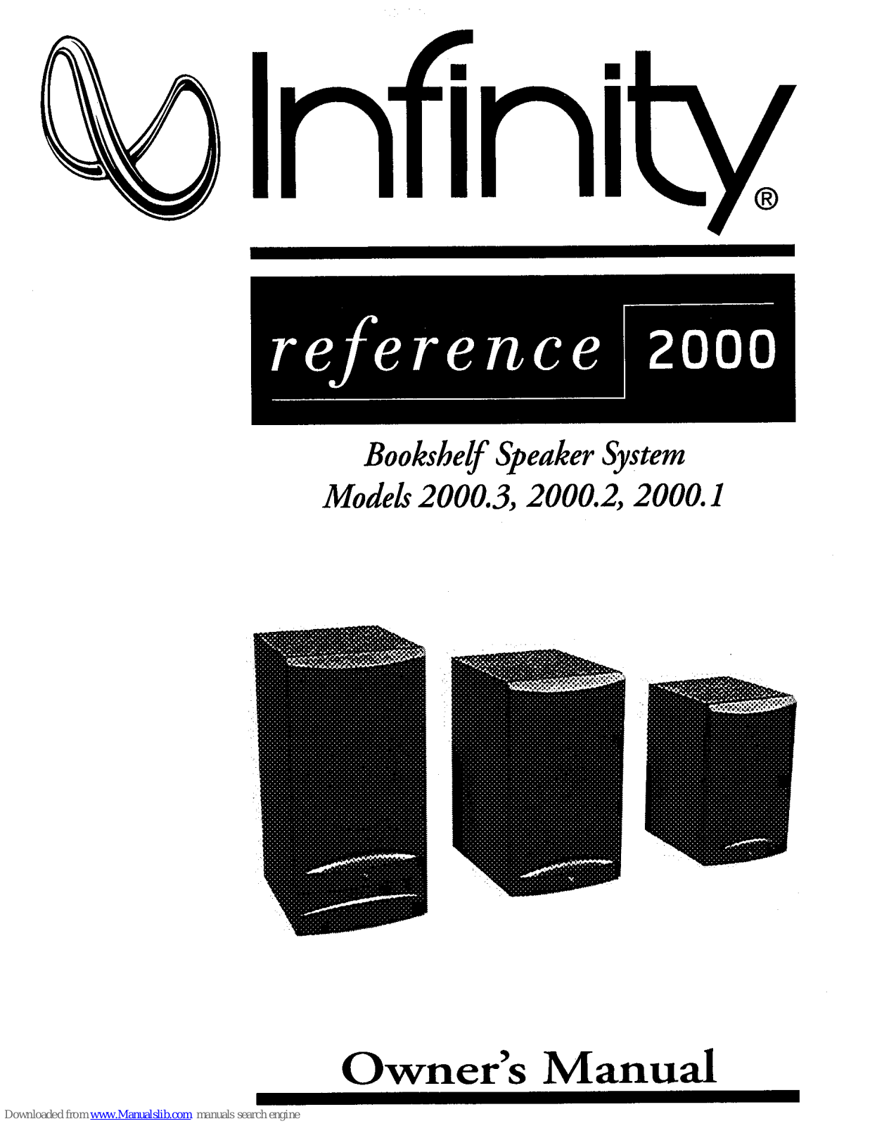 Infinity Reference 2000.1, Reference 2000.2, Reference 2000.3 Owner's Manual