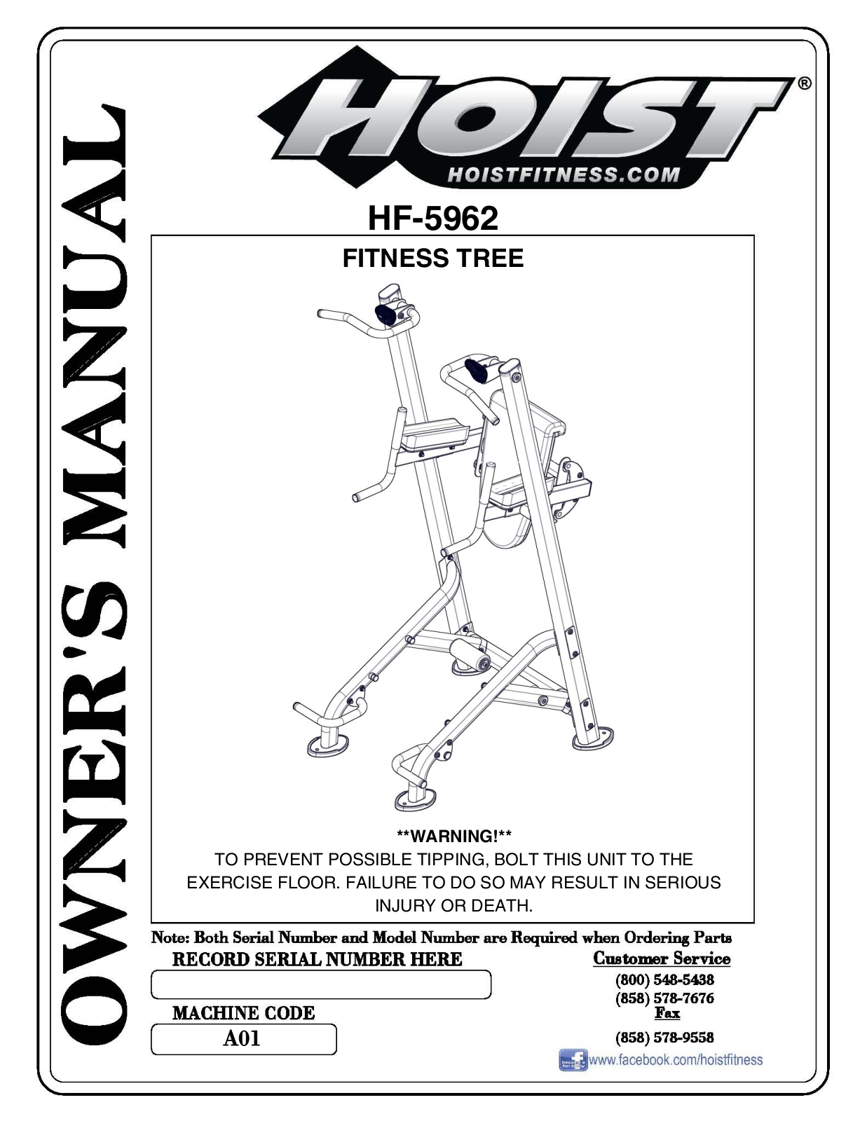 Hoist Fitness HF-5962 User Manual