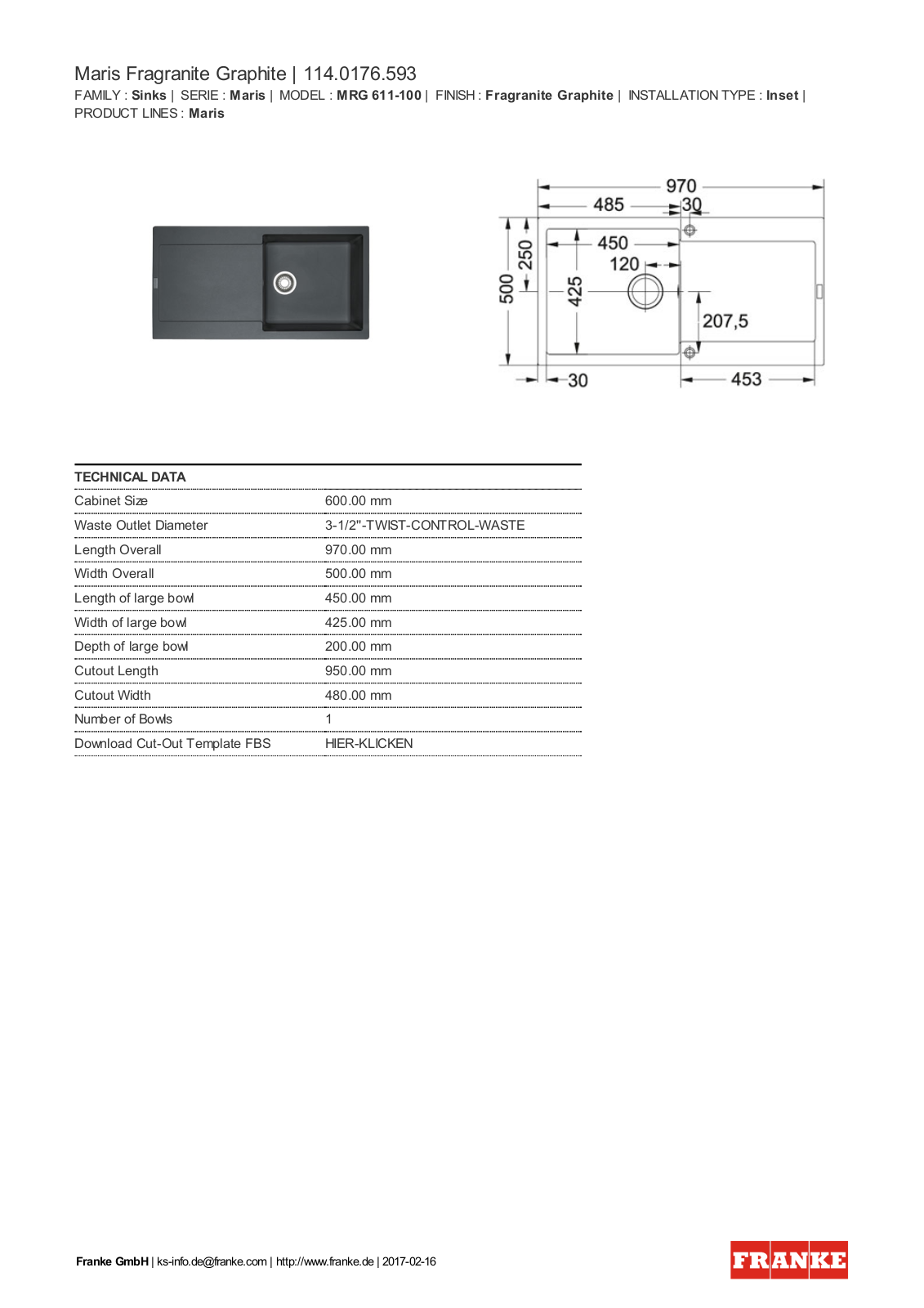 Franke 114.0176.593 Service Manual