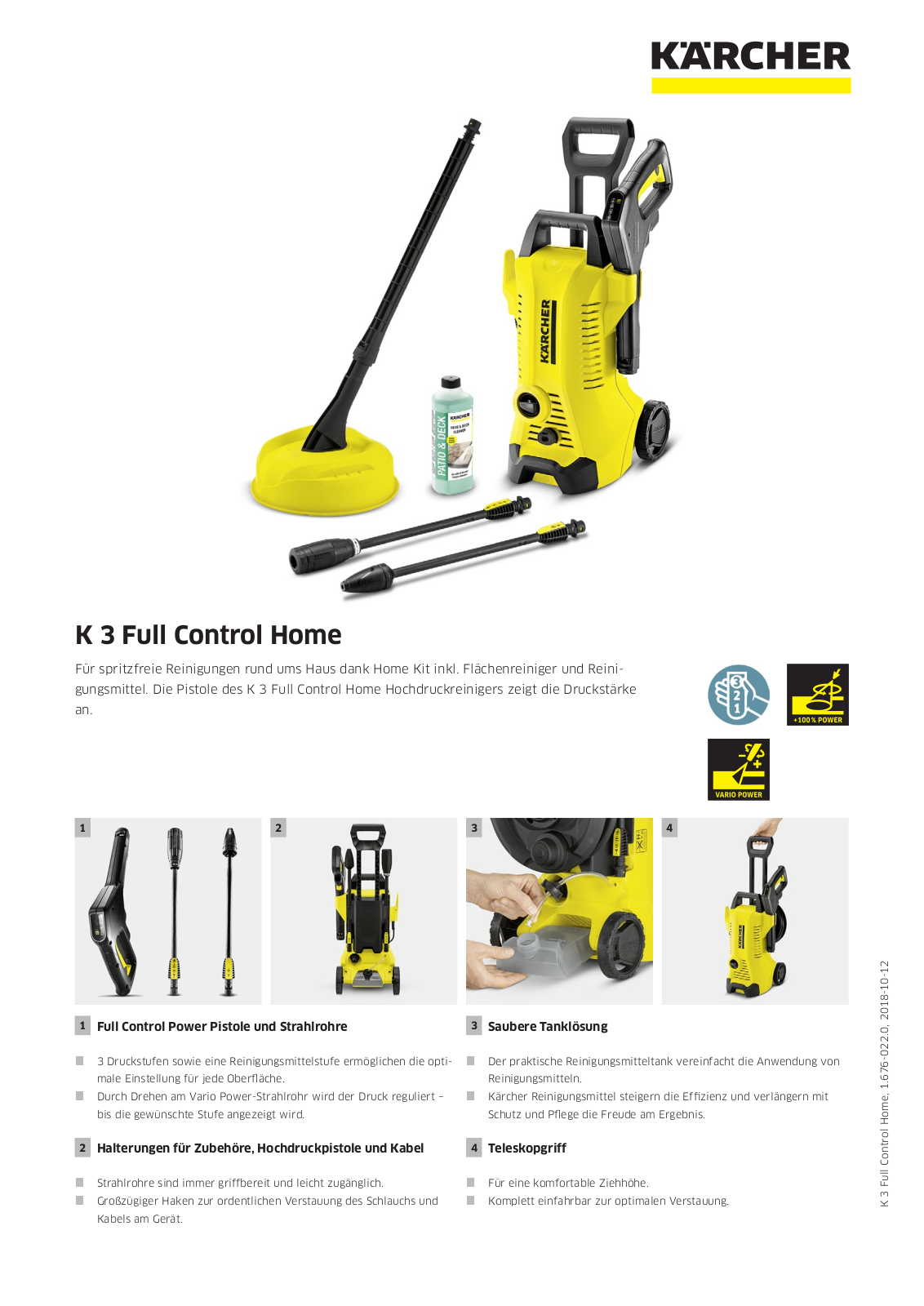 KARCHER K 3 Full Technical data