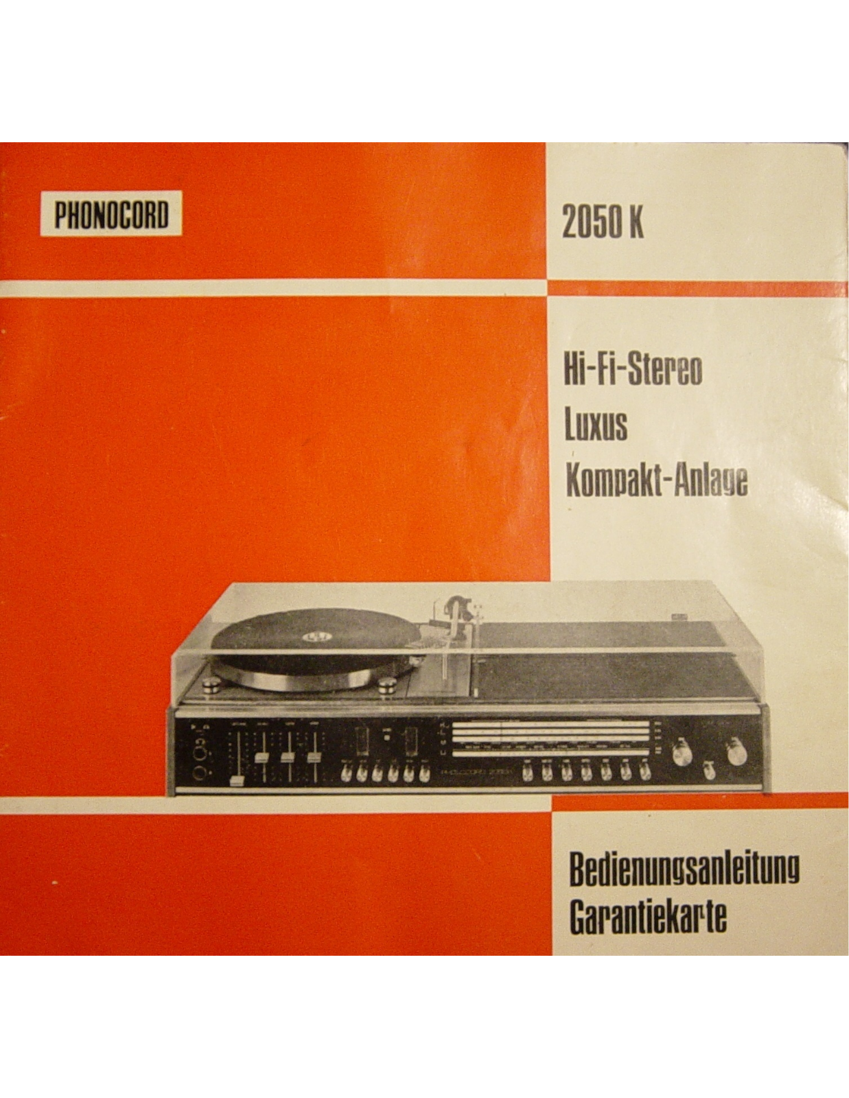 Phonocord 2050 K User guide - ManualMachine.com