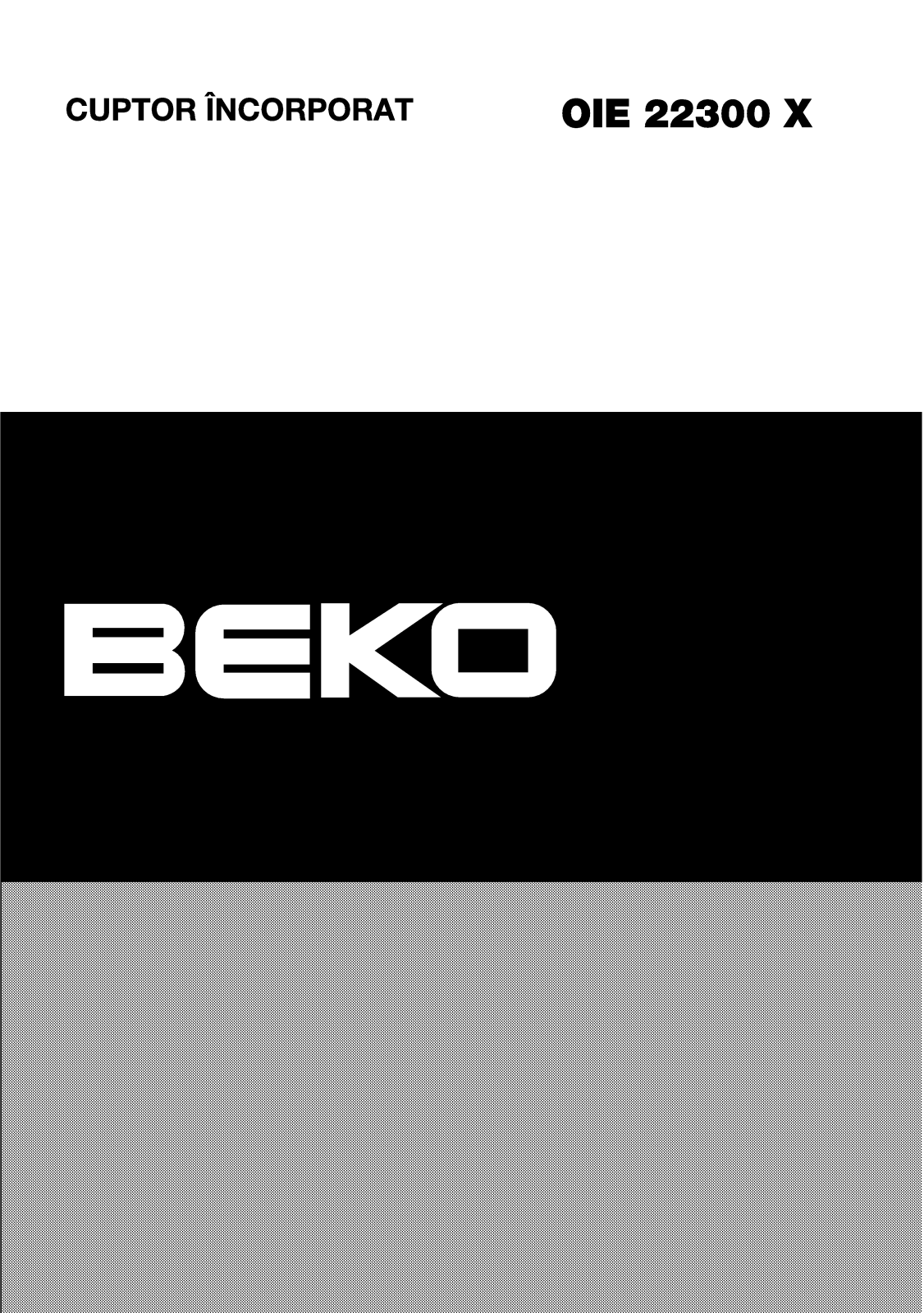 Beko OIE22300X User manual