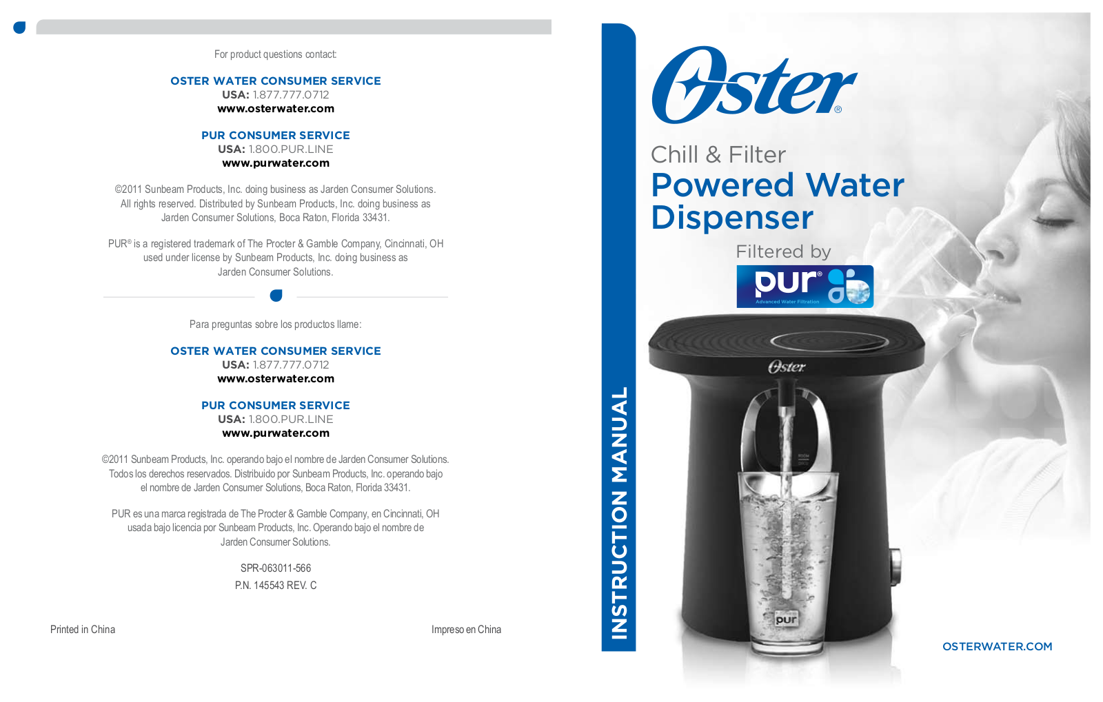 Oster SPR-063011-566 User Manual