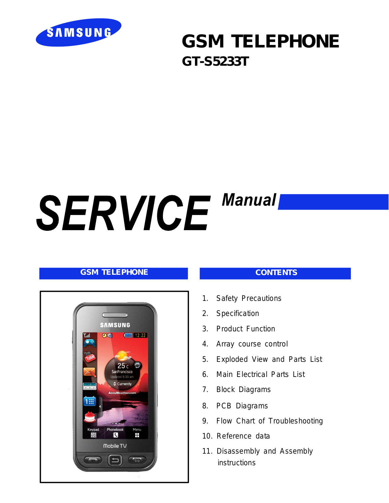 Samsung GT-S5233T Service Manual