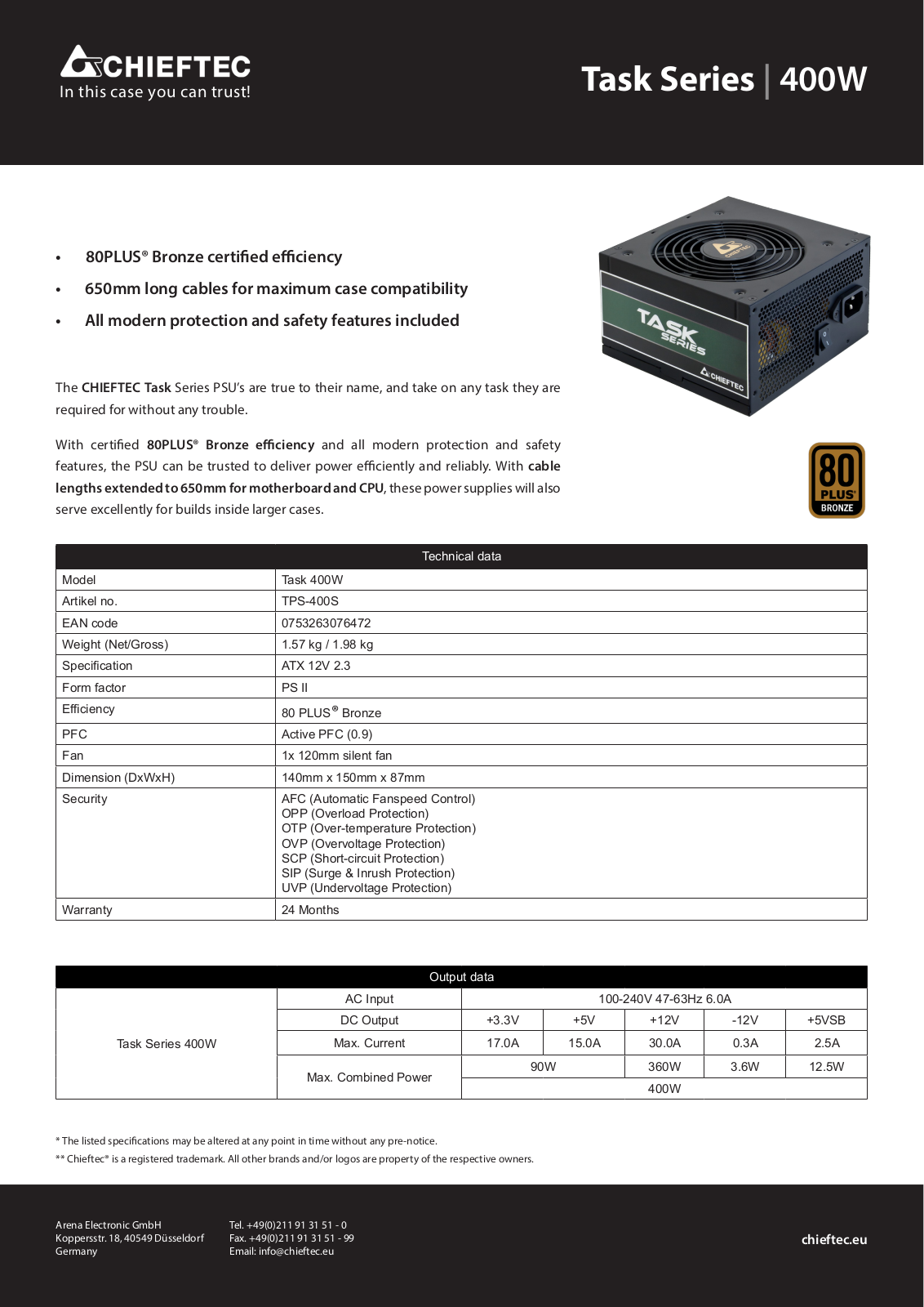 Chieftec TPS-400S User Manual