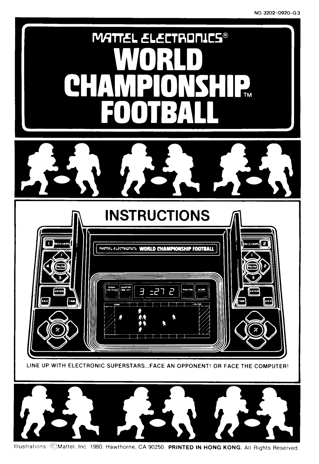 Mattel World Champ Football User Guide