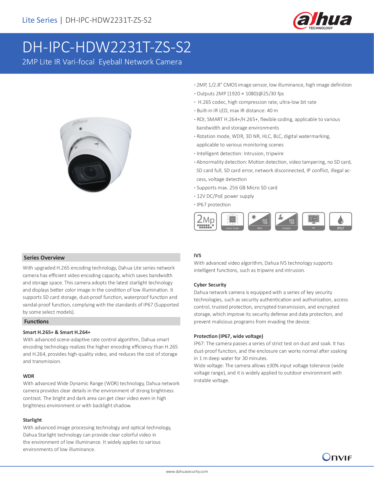 Dahua DH-IPC-HDW2231T-ZS-S2 User Manual