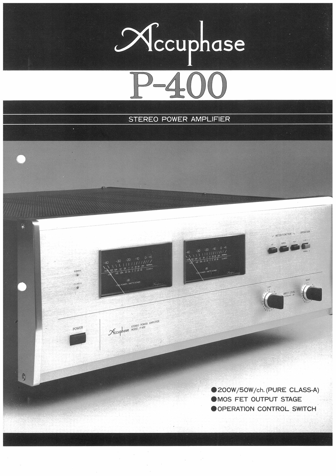 Accuphase P-400 Brochure