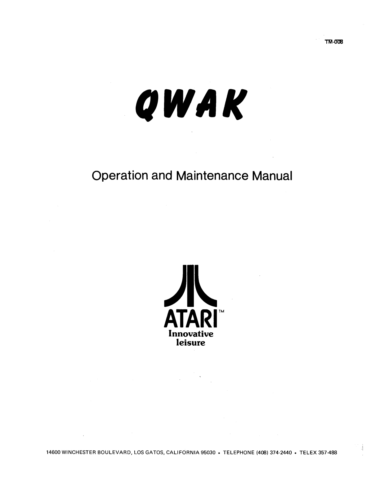 Atari Qwak User Guide