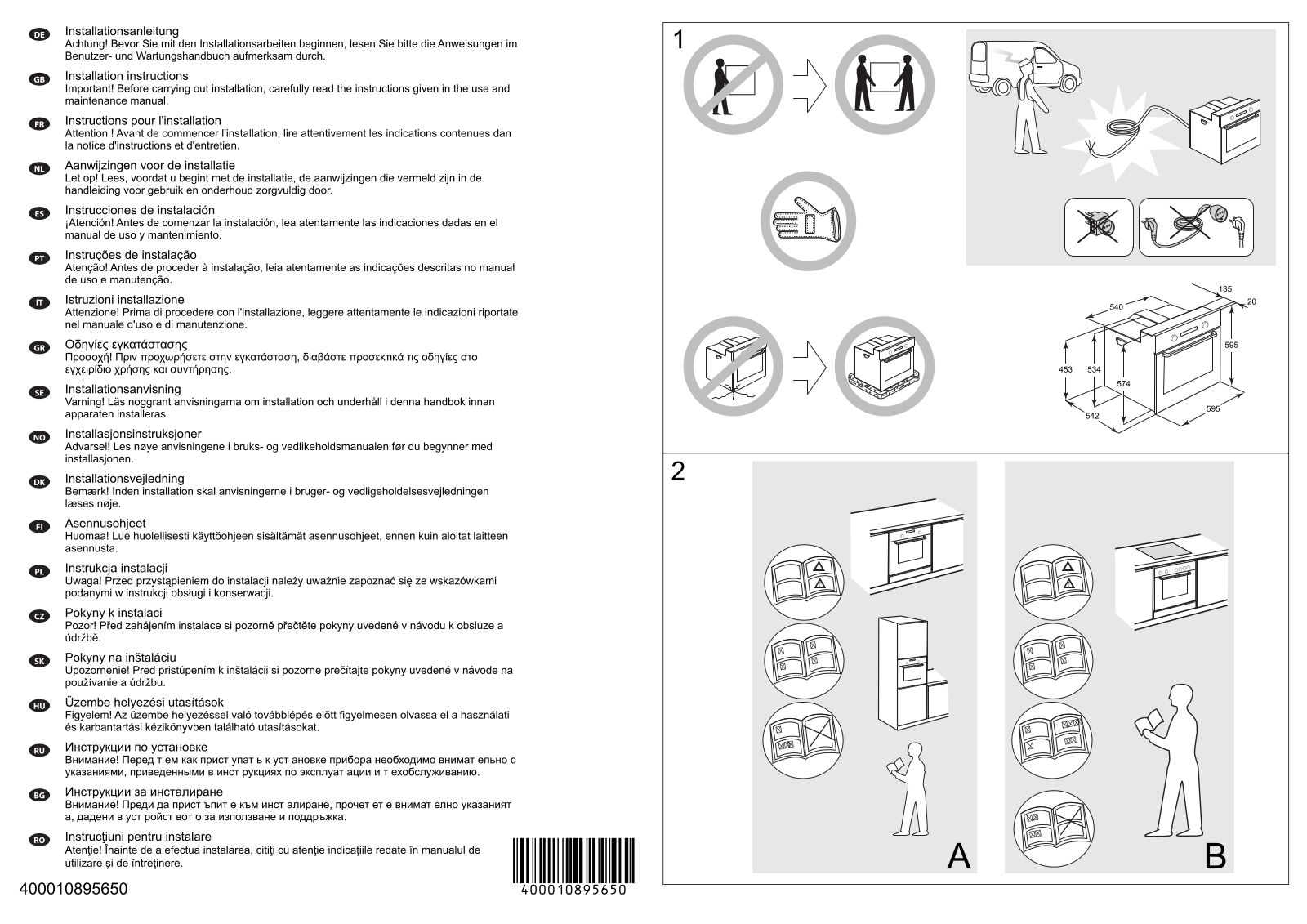 Bauknecht ELCK 7253 PT Instructions  Manual