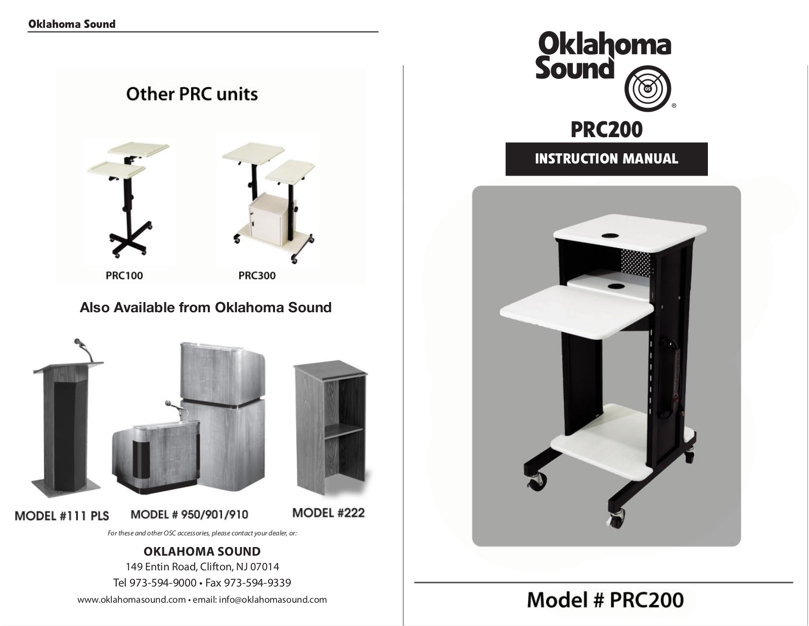 Oklahoma sound PRC200 User Manual