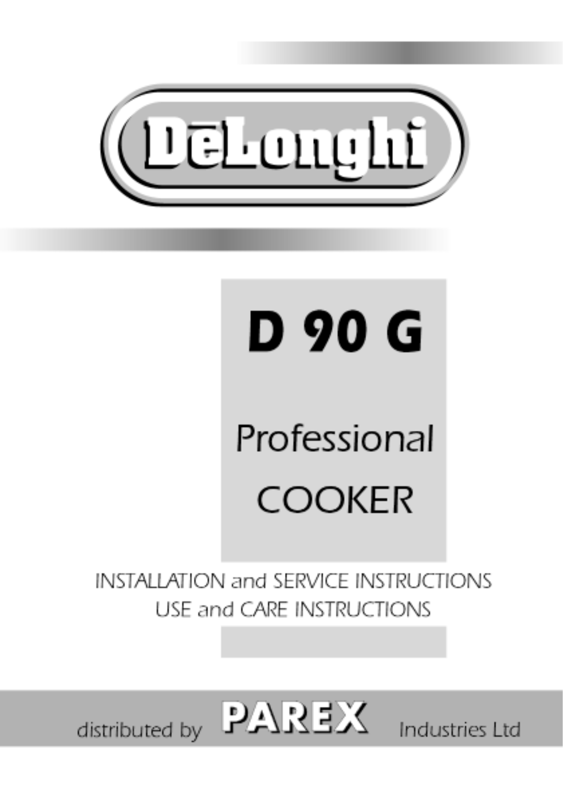 Delonghi D 90 G User Manual