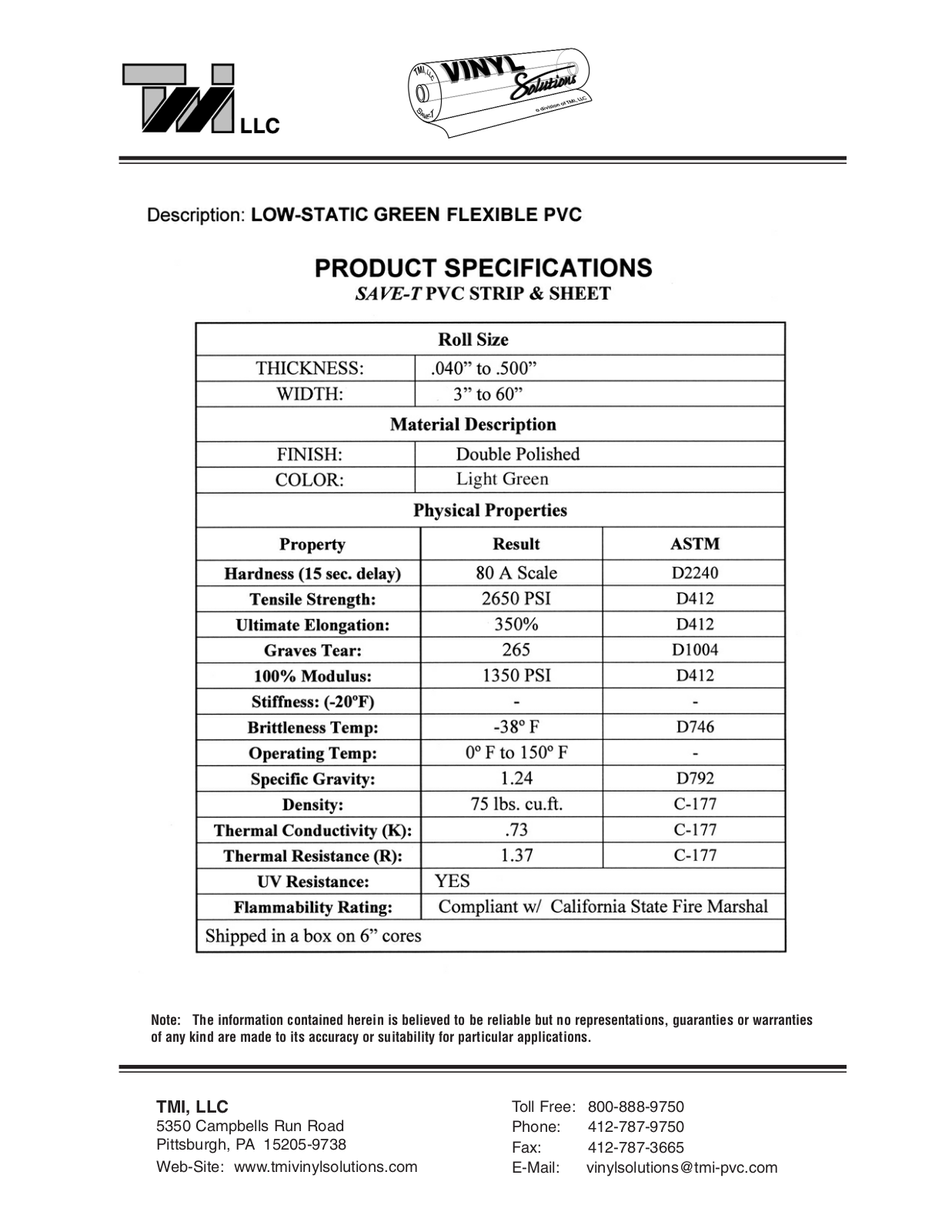 Tmi FLS08080 User Manual