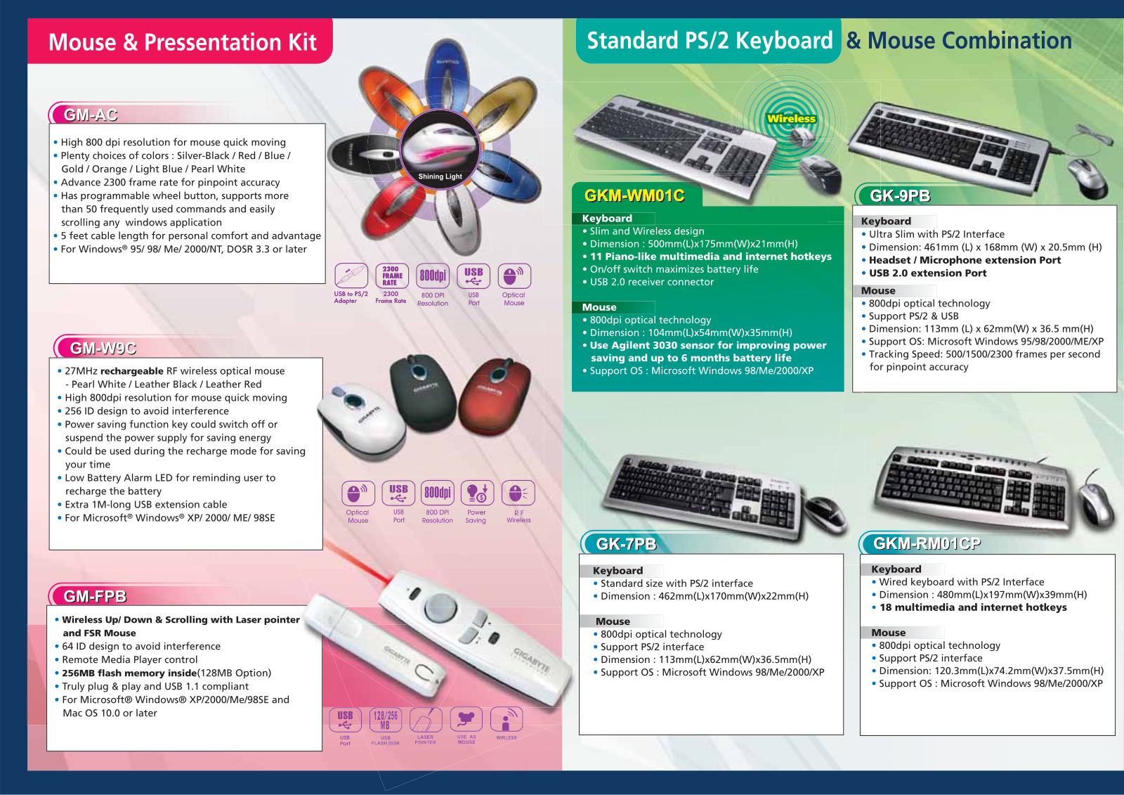 Gigabyte GK-9PB, GK-7PB BROCHURE