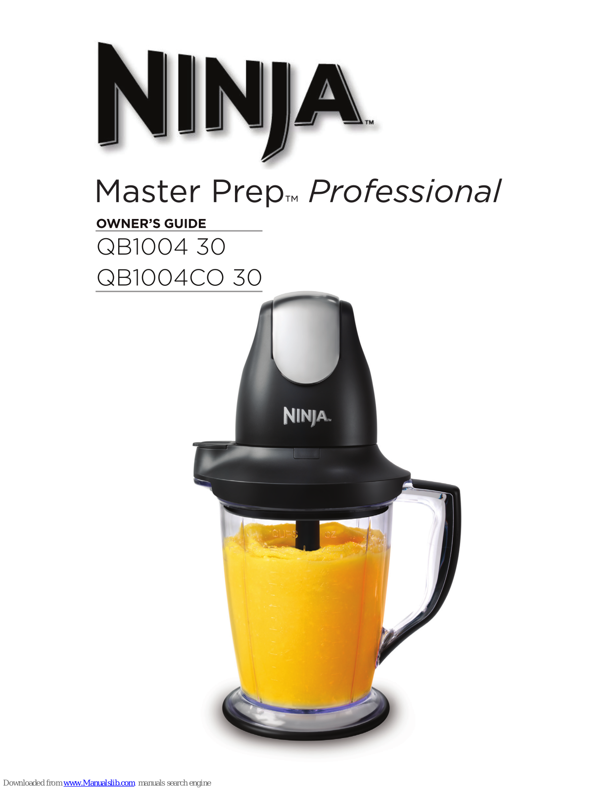 Ninja Master Prep QB1004 30, Master Prep QB1004CO 30 Owner's Manual