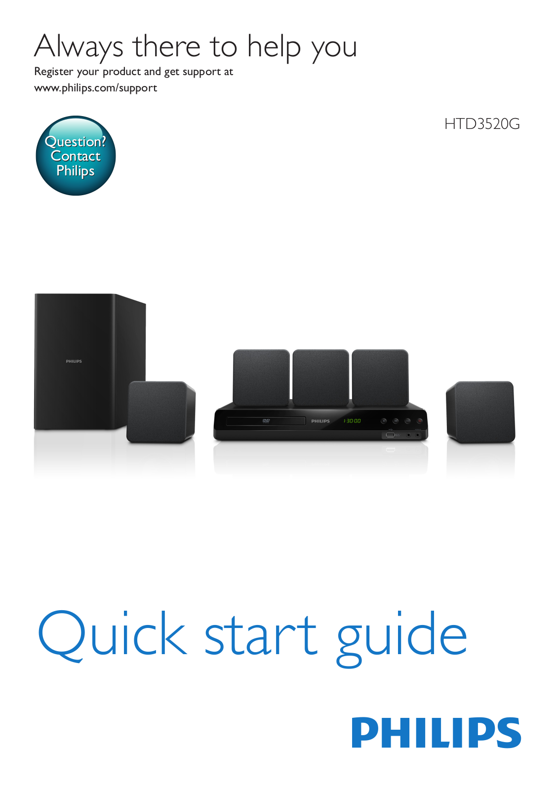 Philips HTD3520G Quick Start Manual