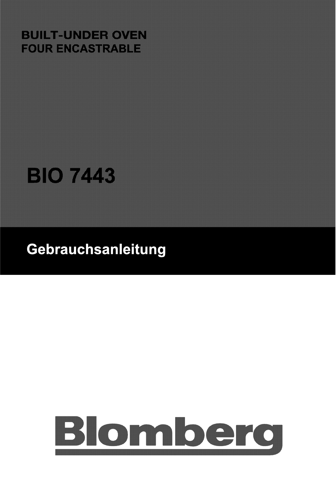 Blomberg BIO 7443 User Manual