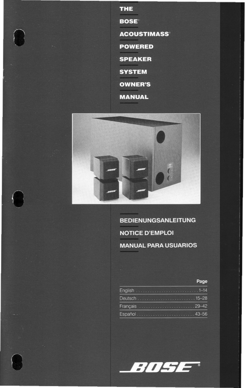 Bose Powered Acoustimass P5 Owner Manual