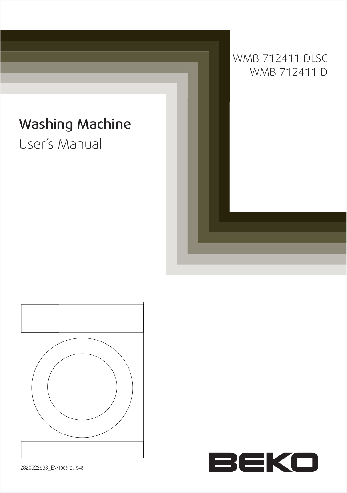 Beko WMB 712411 DLSC, WMB 712411 D User manual