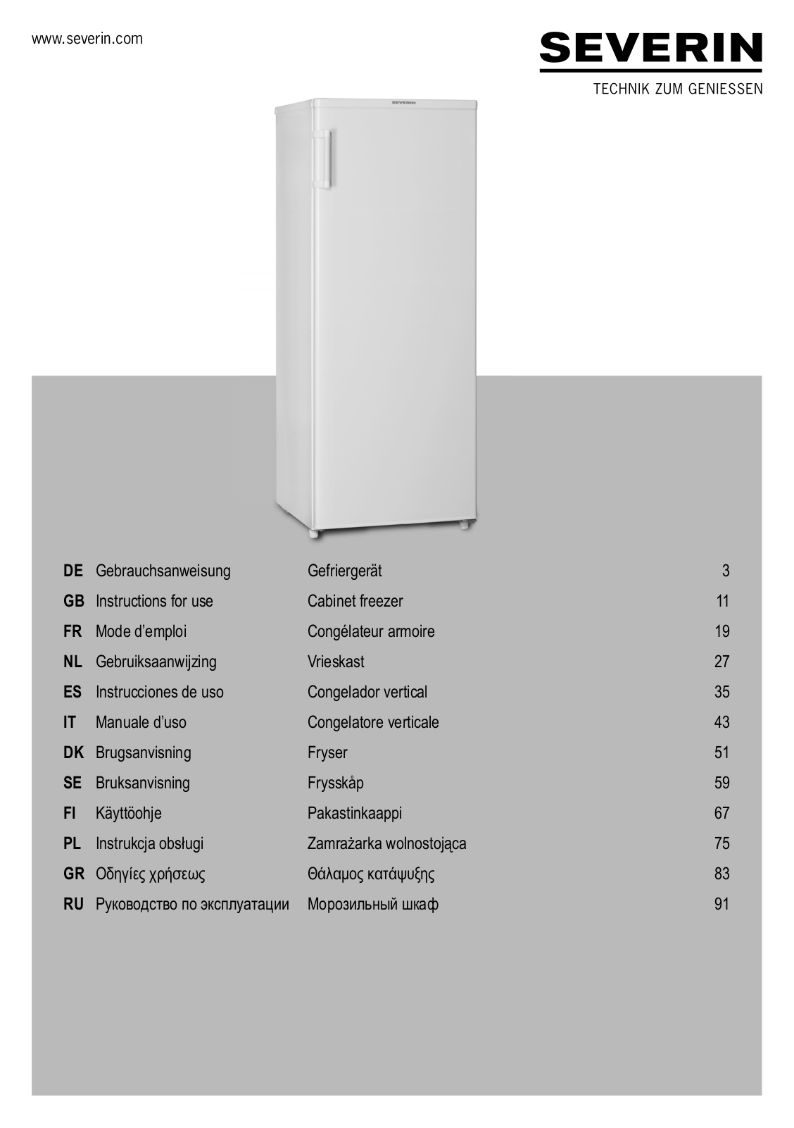 SEVERIN KS9809 User Manual