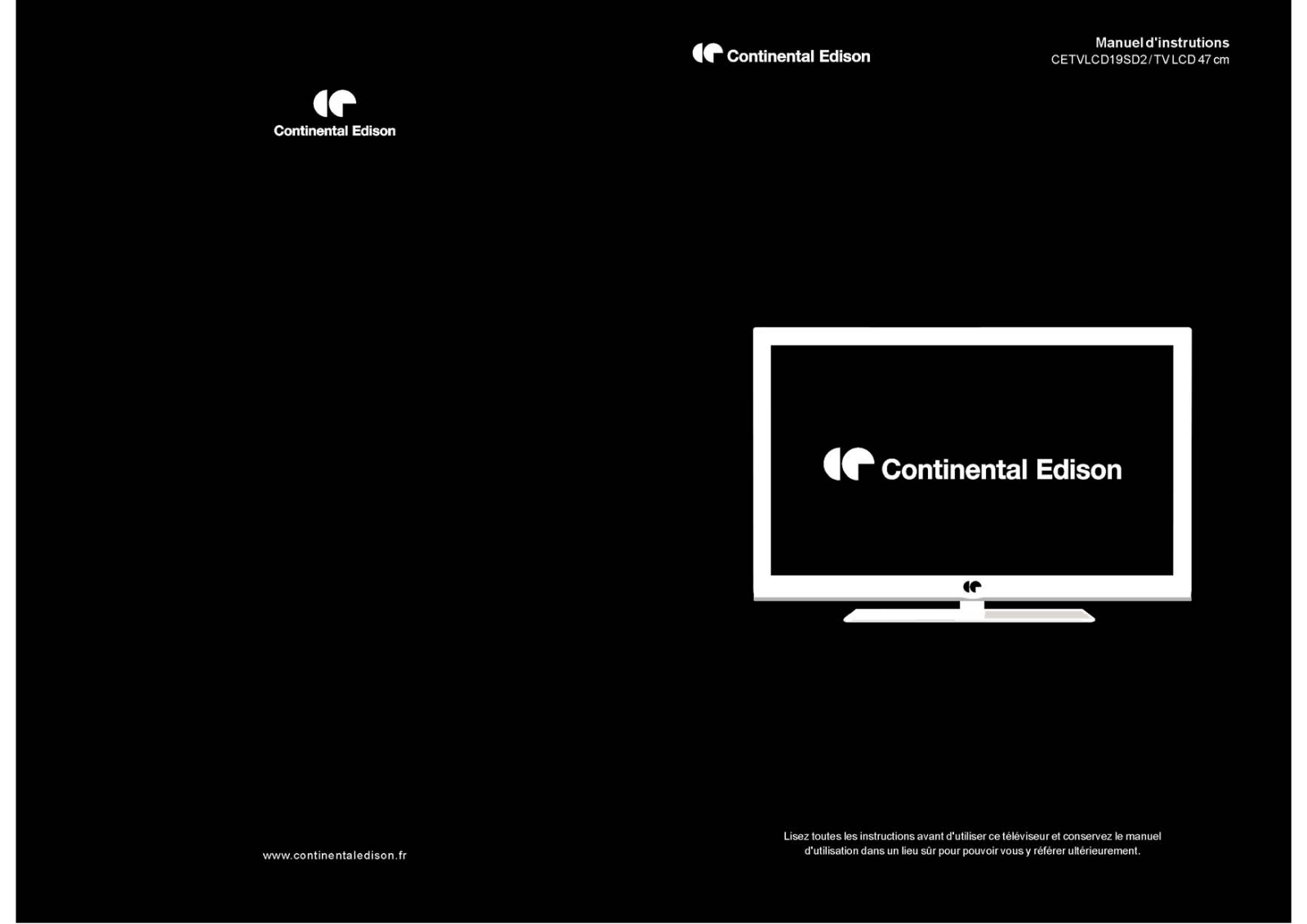 Continental edison CETVLCD19SD2 User Manual