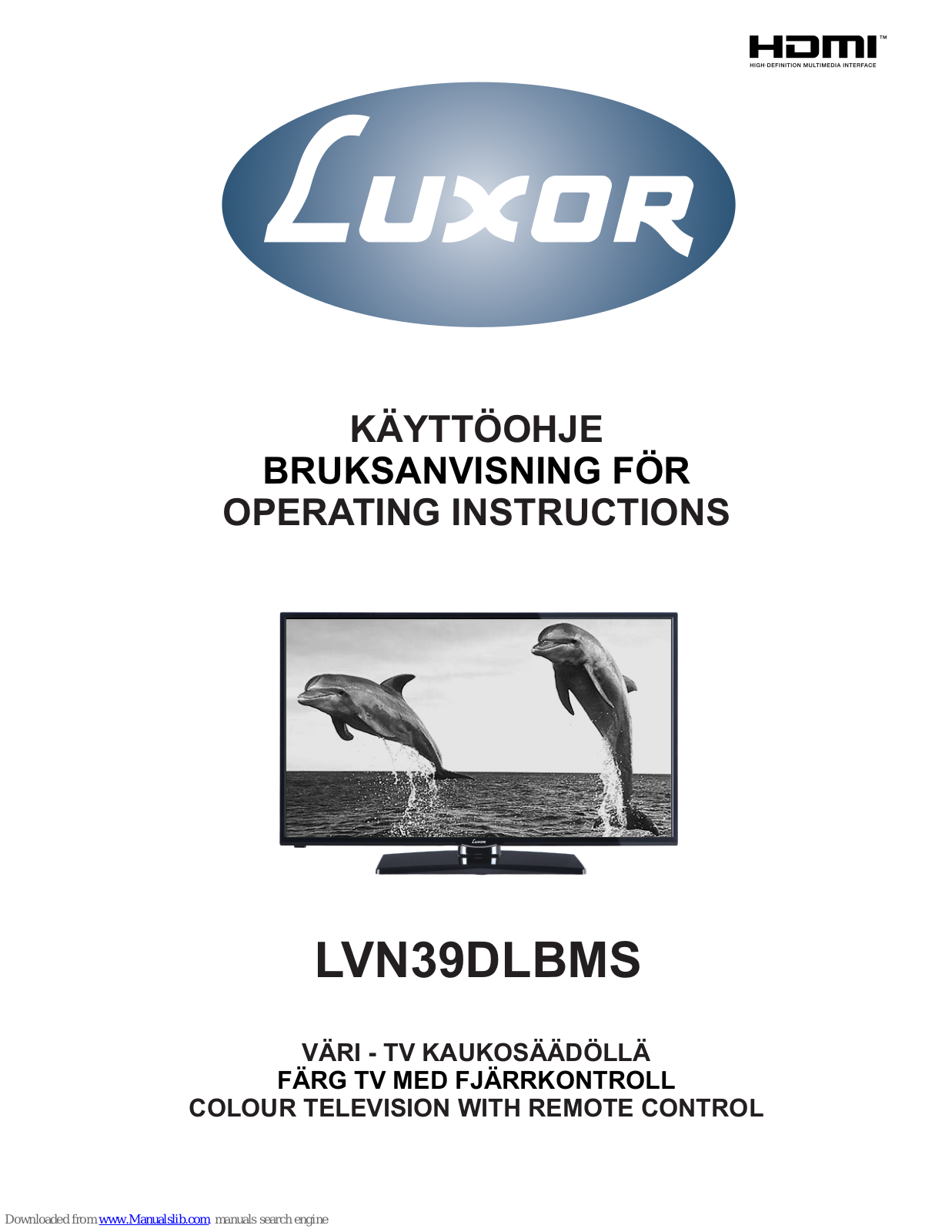 Luxor LVN39DLBMS Operating Instructions Manual