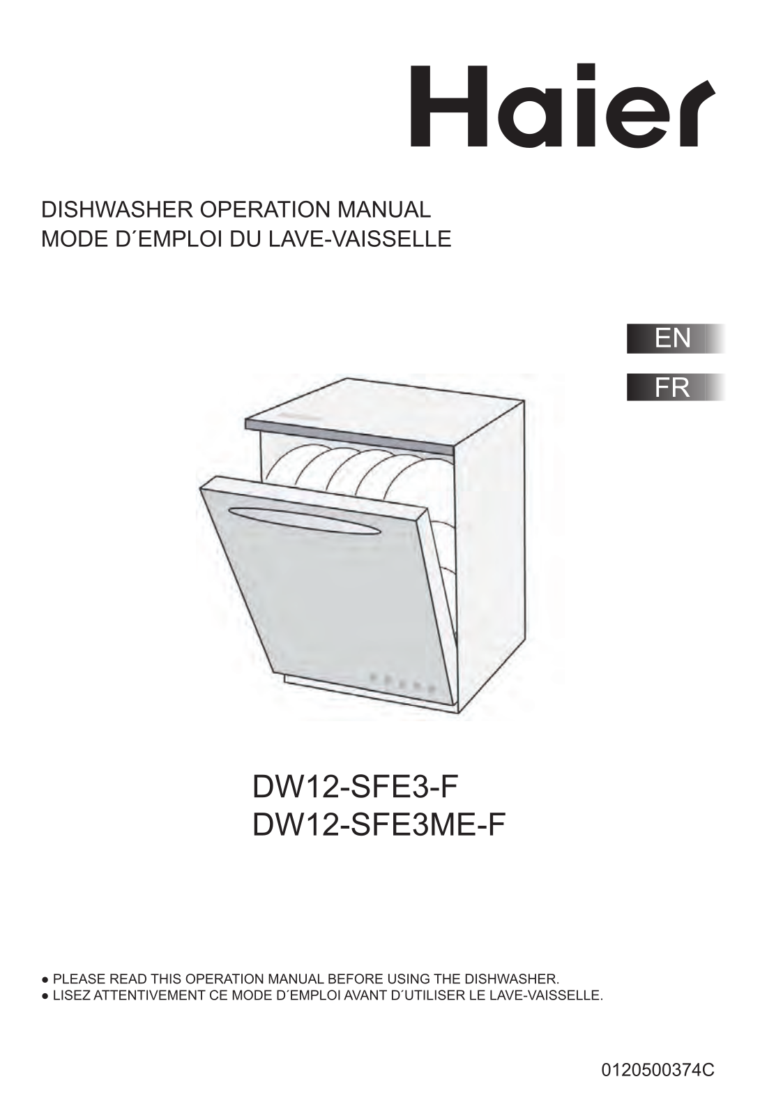Haier DW12-SFE3ME-F, DW12-SFE3-F User Manual