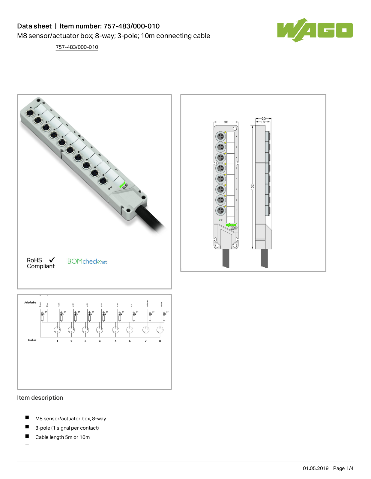 Wago 757-483/000-010 Data Sheet