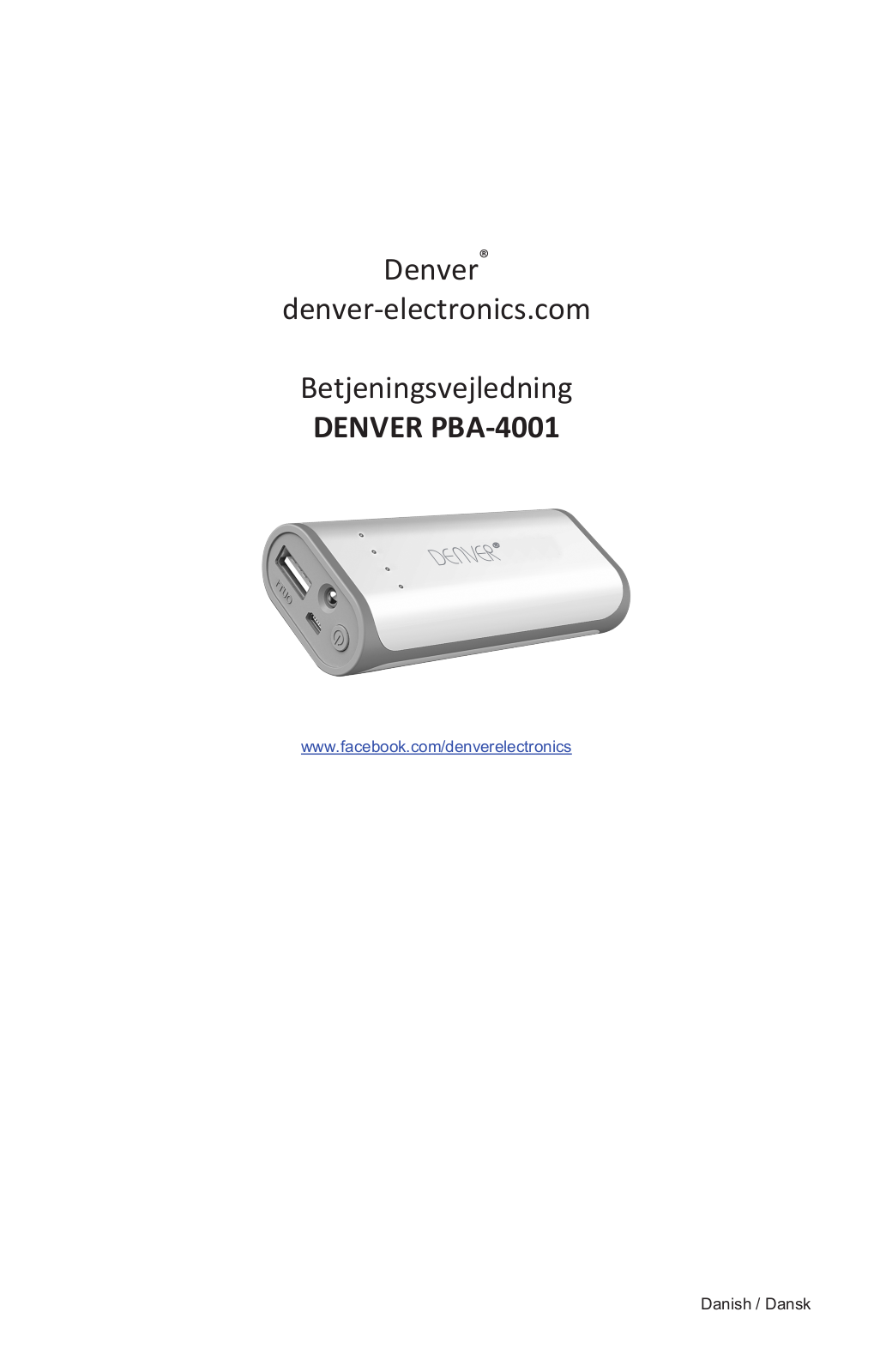DENVER PBA-4001MK2 User guide - ManualMachine.com